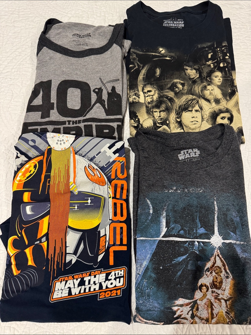 Star Wars Mens Graphic T-Shirt - Gray/Black/Charcoal all size large